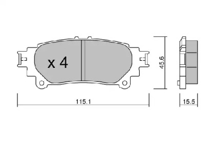 Комплект тормозных колодок (AISIN: BPLX-2000)